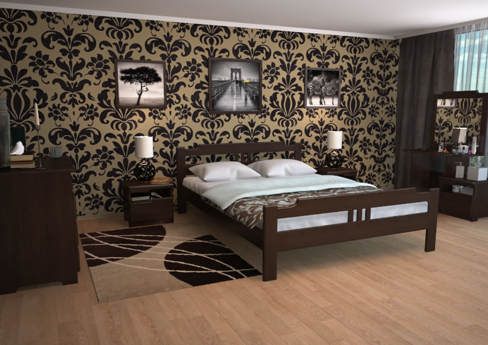 Кровать Дримлайн Бельфор ясень-натуральный темный 90х190